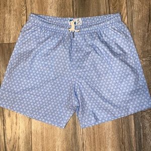 Mens Swim Trunks - Blue Sea Turtles - Size Small - NEW With Tags